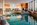 Indoor swimming pool in the luxury 5-star Hotel Hermitage in Cervinia, Italy, with its stunning mountain views, gourmet dining, fabulous spa facilities and swimming pool.